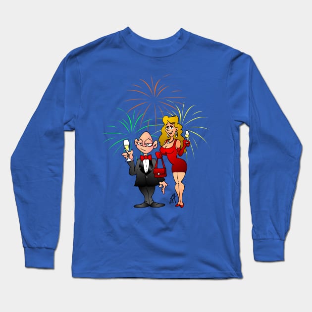 Happy New Year Long Sleeve T-Shirt by Cardvibes